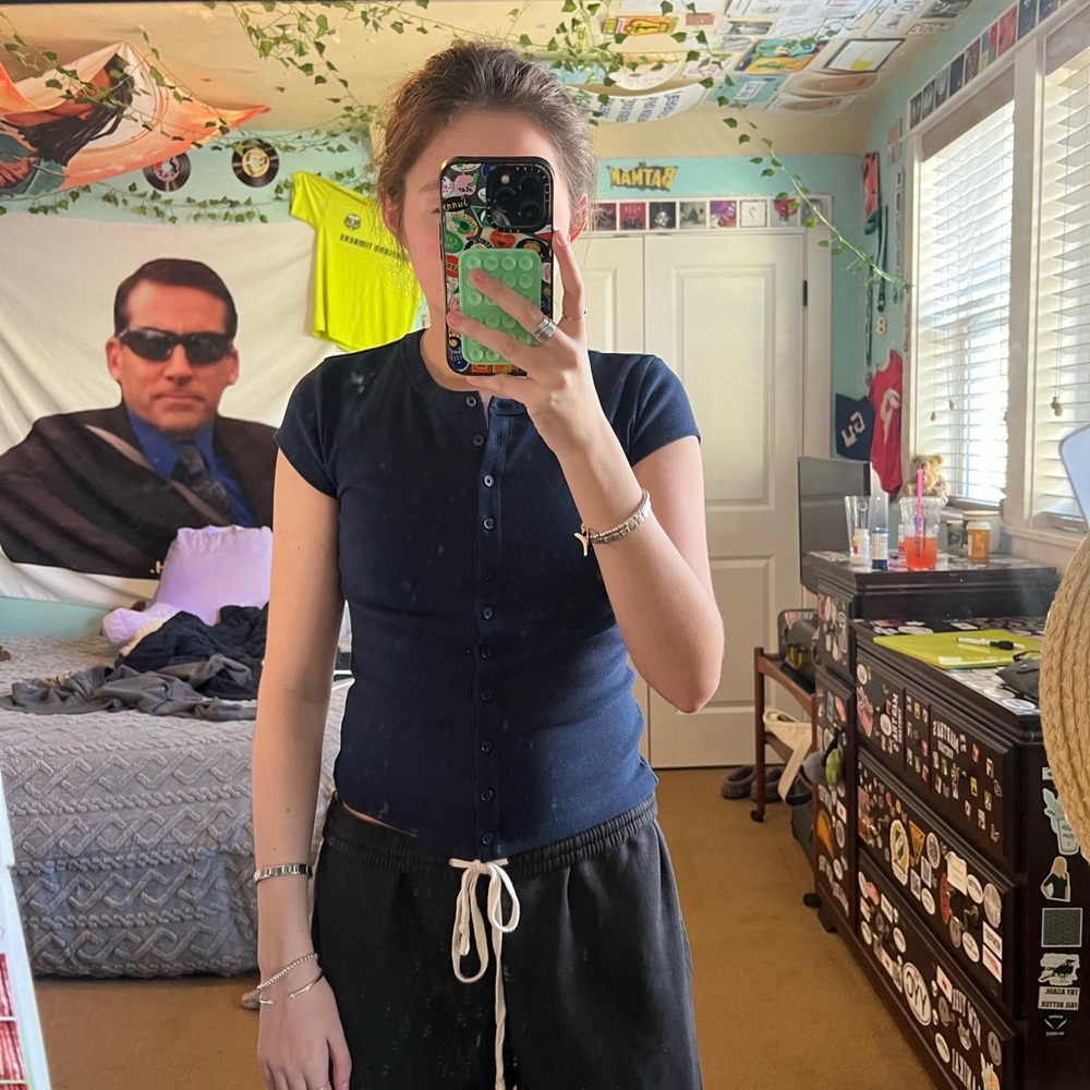 Navy blue top